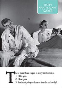 Tap to view The Stages Of Relationships Anniversary Card