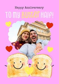Tap to view Little Toast My Butter Half Anniversary Photo Card