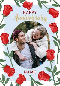 Tap to view Rose Framed Anniversary Photo Card