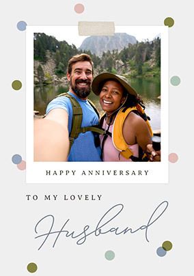 Photo of Polaroid Photo Lovely Husband Anniversary Card