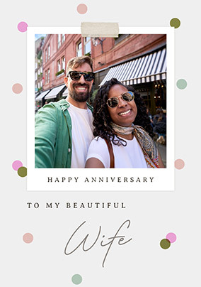Polaroid Photo Beautiful Wife Anniversary Card