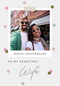 Tap to view Polaroid Photo Beautiful Wife Anniversary Card