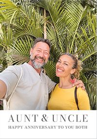 Tap to view Simple Press Aunt & Uncle Anniversary Photo Card