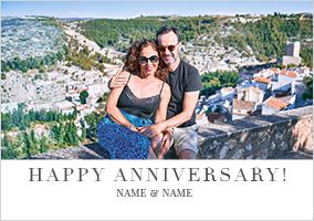 Photo of Simple Press Landscape Anniversary Card