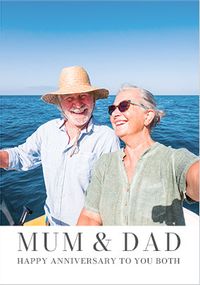 Tap to view Simple Press Mum & Dad Anniversary Photo Card
