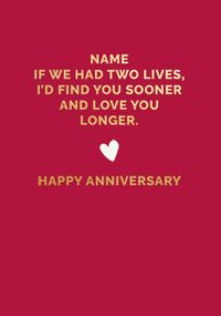 Tap to view Find You Sooner Text Anniversary Card