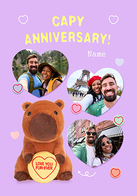 Swizzels Love Hearts Capy Anniversary 3 Photo Card