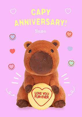 Photo of Swizzels Love Hearts Capy Anniversary Card