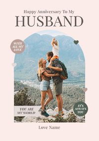 Tap to view The Classic My Husband Anniversary Photo Card