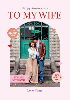 The Classic My Wife Anniversary Photo Card