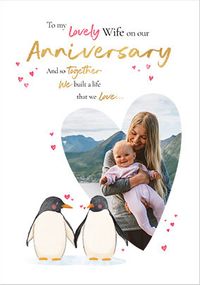 Tap to view Penguin Couple Wife Anniversary Photo Card