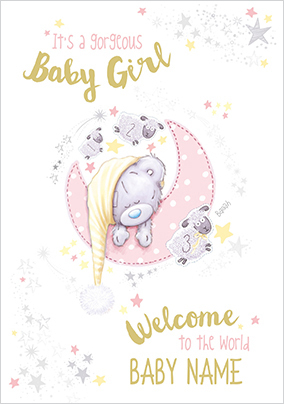 Me To You Baby Girl New Baby Card