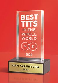 Tap to view Best Tits Personalised Valentine's Day Card