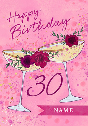 30th Birthday Gin Personalised Card | Funky Pigeon