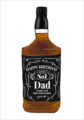 No 1 Dad Whiskey Birthday Card