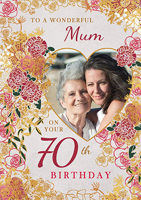 Mum 70th Birthday Photo Card