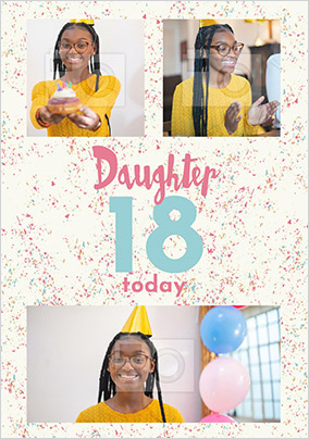 Daughter 18 Today Photo Birthday Card