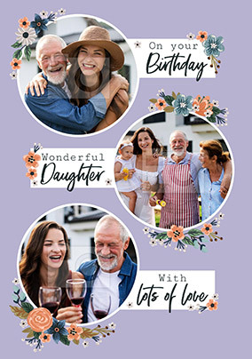 Dainty Days Photo Daughter Birthday Card