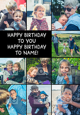 Ten Photo Birthday card