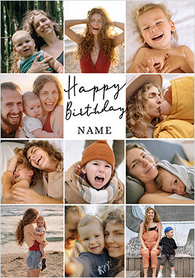 11 Photo Birthday Card