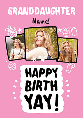 Granddaughter Birthyay Photo Card,