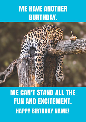 Fun And Excitement Personalised Birthday Card