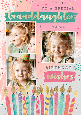 Special Granddaughter Photo Birthday Card