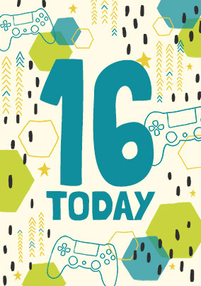 16 Gamer Birthday Card