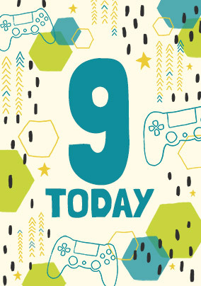 9 Today Gamer Birthday Card