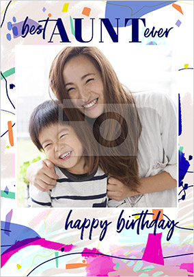 Best Aunt Ever Birthday Photo Card