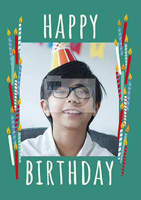 Birthday Candles Photo Card