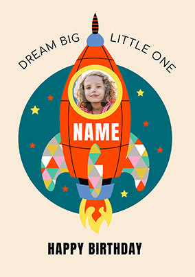Dream Big Photo Birthday Card
