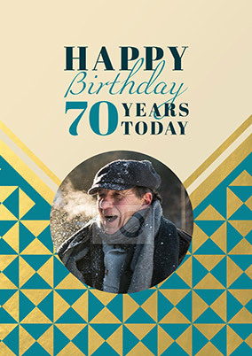 Happy 70TH Photo Birthday Card