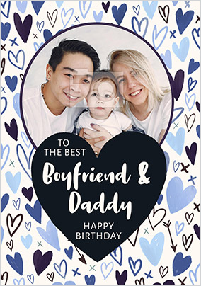 Daddy & Boyfriend Photo Birthday Card