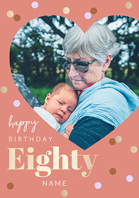 80TH For Her Birthday Card