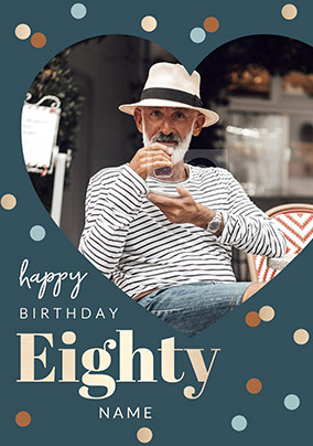 80TH For Him Birthday Card