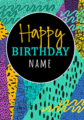 Blue Personalised Birthday Card