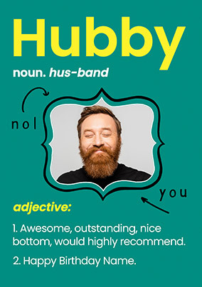 Awesome Hubby Photo Birthday Card