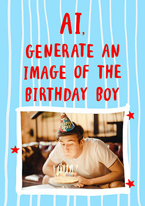 AI Birthday Boy Photo Card