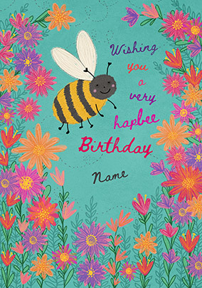 Personalised Hapbee Birthday Card