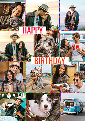 12 Photo Birthday Card