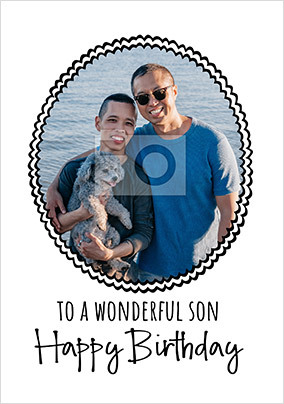 Son Framed Photo Birthday Card