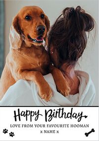 Tap to view For the Dog Photo Birthday Card