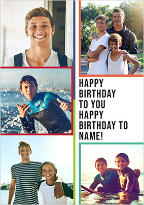 Happy Birthday to You 5 Photo Birthday Card