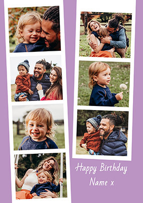 7 Photo Birthday Card