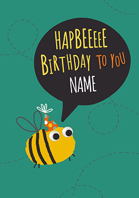 Hapbeeeee Birthday Personalised Card