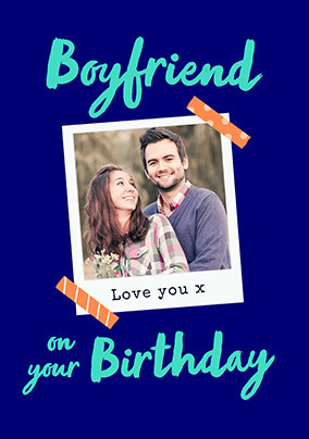 Boyfriend Polaroid Photo Happy Birthday Card