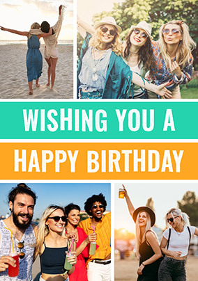 Wishing you a Happy Birthday 2 Photo Birthday Card