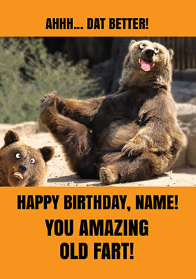 AHHH  Dat Better Personalised Birthday Card
