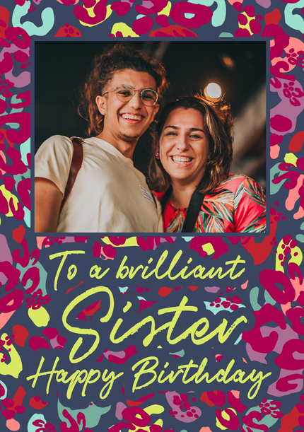 Brilliant Sister Photo Birthday Card